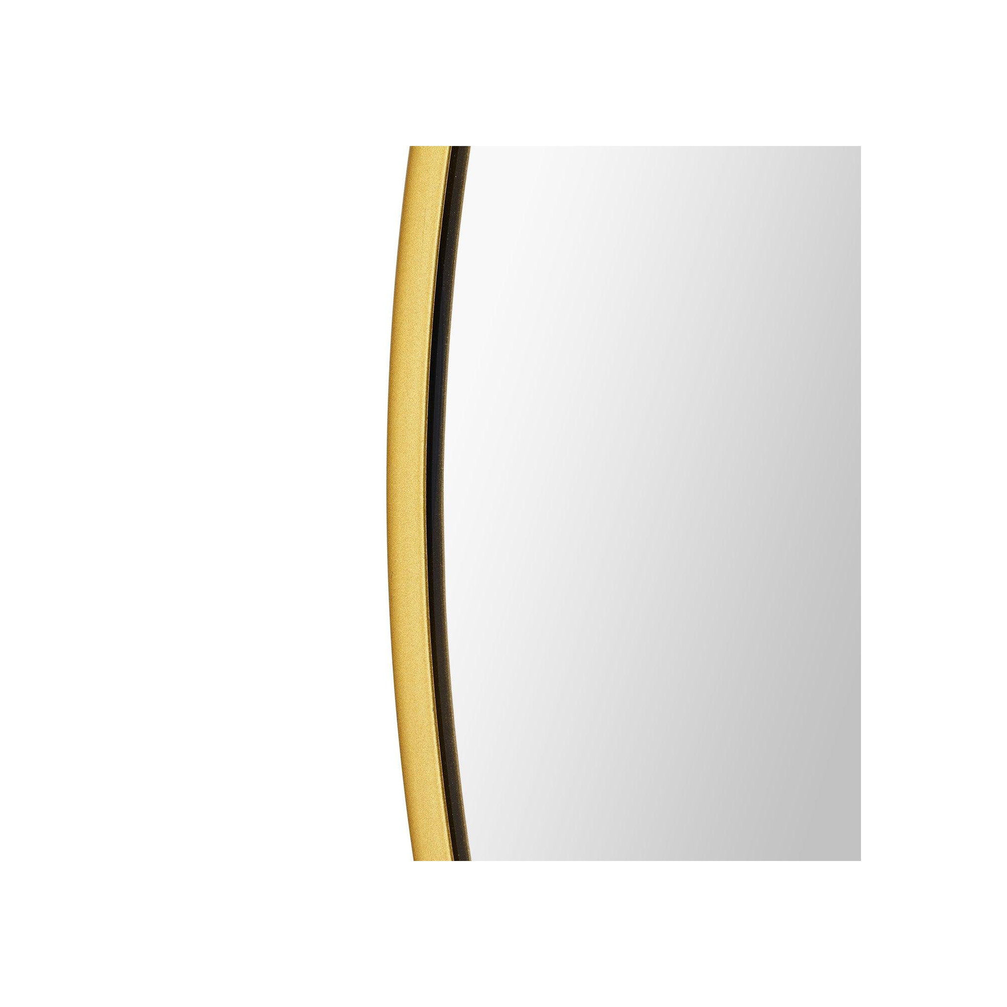 Sabine Metal Round Wall Mirror, Brass, 60" x 60"