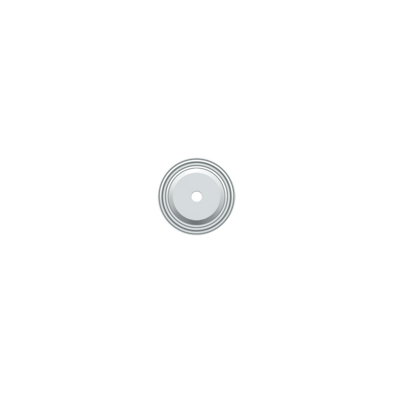 Metal Knob Backplate, Polished Chrome