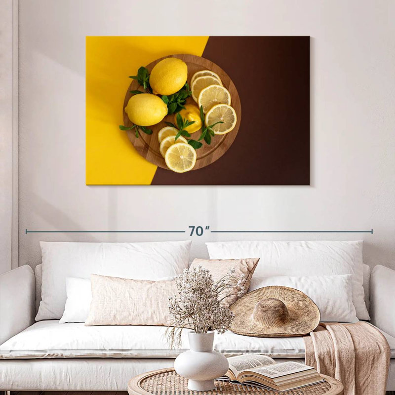 Yarlin Lemon Fruit Board, 30" H x 45" W