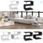 Table de bout moderne 20 po, table d'appoint en forme de S avec tablette de rangement et poteaux en acier, blanc-431826660-528570991
