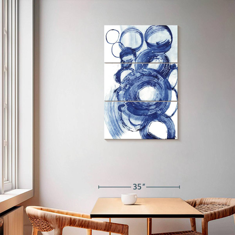 Étude du cercle bleu Avery II, H 57 po x l 36 po