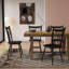 Ensemble de salle à manger Modern Farmhouse - Table en pin récupéré et chaises en bois d'hévéa - Rustic Industrial-115421098-115421093-115421094