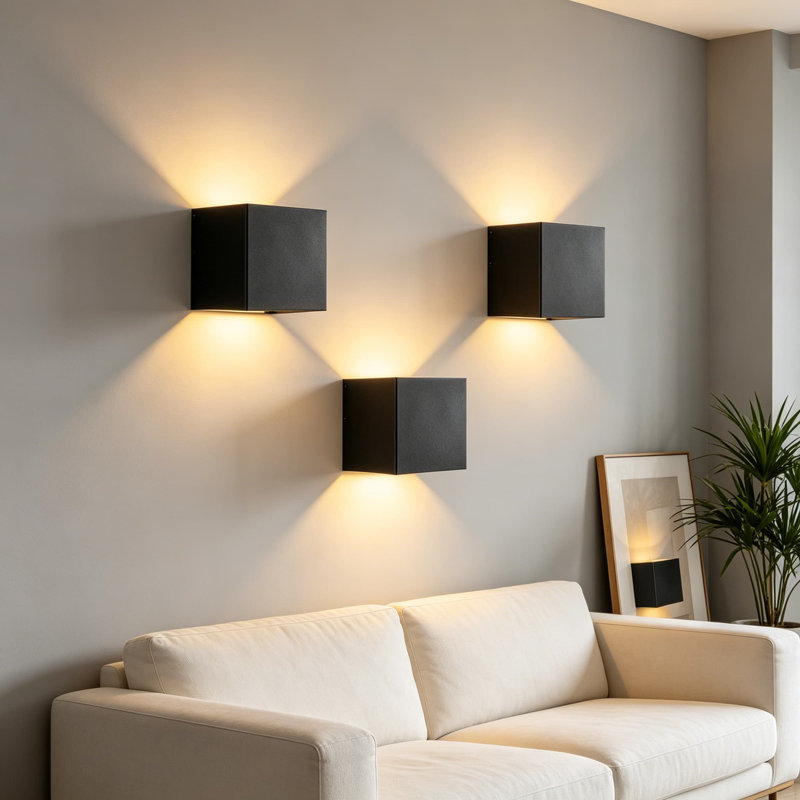 Appliques murales à piles avec télécommande, lampe murale à DEL à intensité variable, éclairage vers le bas sans fil pour le salon, la chambre à coucher et le couloir