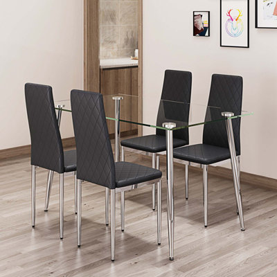 4 - Person Four Leg Base Dining Set