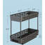 Support à épices escamotable pour armoire, 3 paquets d'organisateurs à épices coulissants, organisateurs d'armoire à épices, taille de l'armoire requise: 12 po de hauteur x 11 po de profondeur x 5 po de largeur, chaque niveau contient 10 pots à épices - 2 niveaux, noir