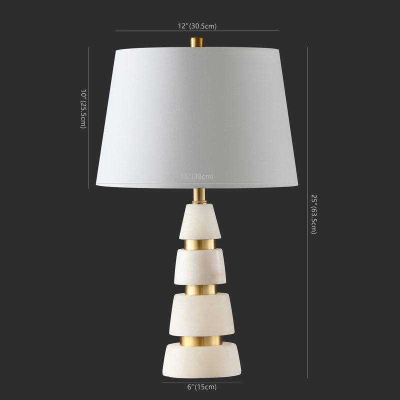 Table Lamp, Gold/White