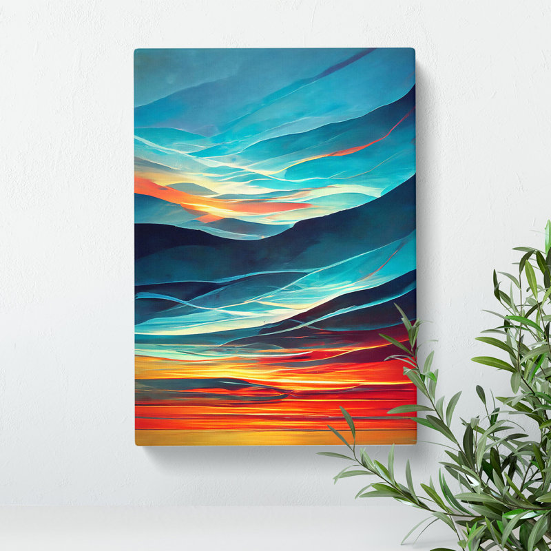 Abstract Sunset No.1 - Wrapped Canvas Print, 50cm H x 35cm W x 3cm D