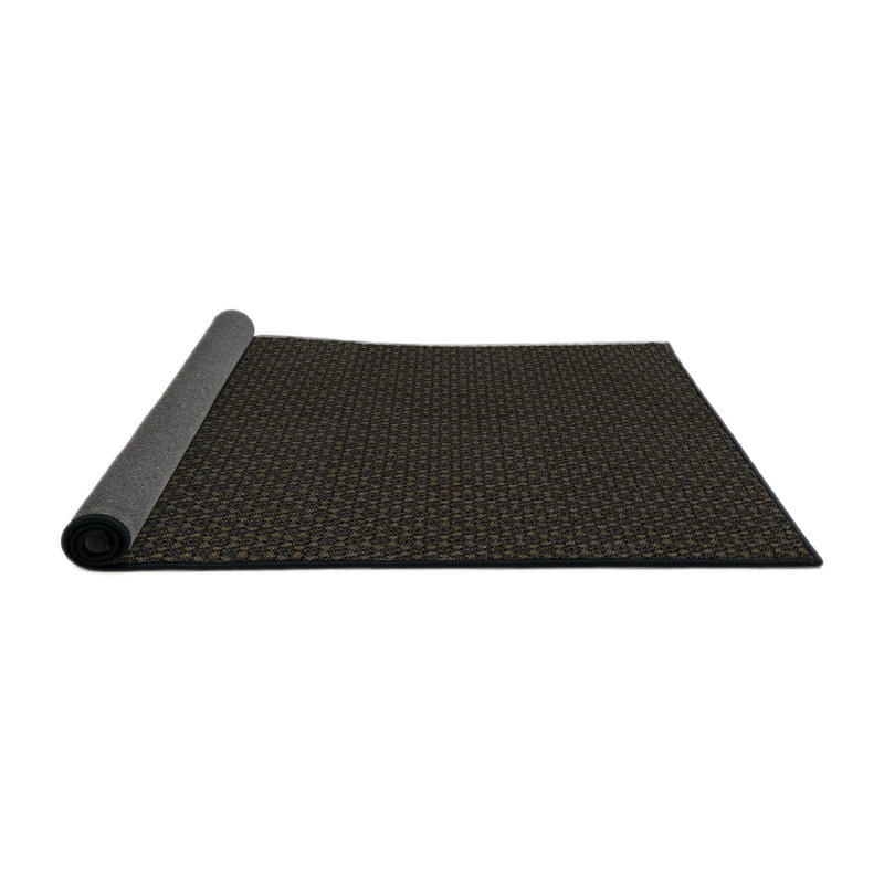 Tapis décoratif géométrique noir rezendes, Rond 8 pi