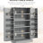 41" Storage Cabinet Kitchen Pantry, 12 Door Shelves, Double Doors, 5 Shelving, Adjustable, Paper Gray For Functional Space Shelf Unit, Adjustable Efficient Utilization