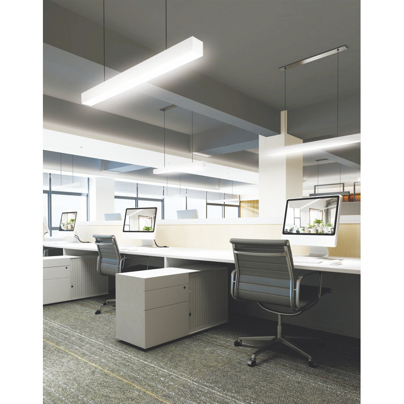 4FT Linkable LED Linear Light, 50W,Dimmable LED Suspension Office Lighting Fixture