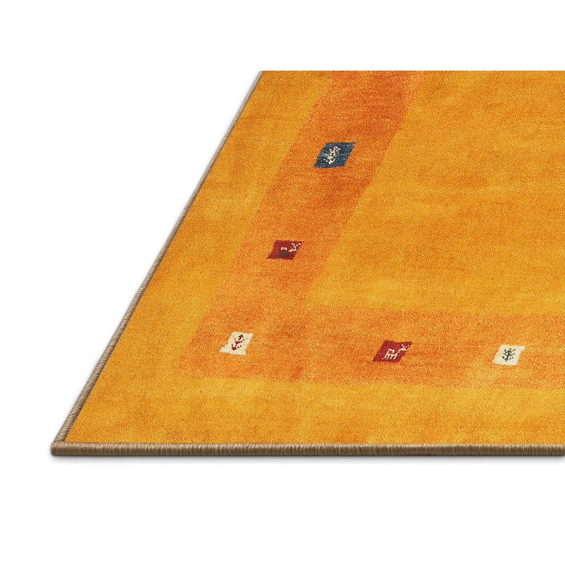 Tapis jaune moutarde Hornby, Rectangle 7 pi x 10 pi