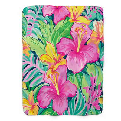Bold Tropics - 1 Piece Premium Sherpa Blanket