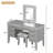 Makeup Vanity Desk with Light Mirror, 7 Drawers and Cushioned Stool-1792721508