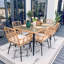 Ensemble repas extérieur pour 6 personnes avec coussin