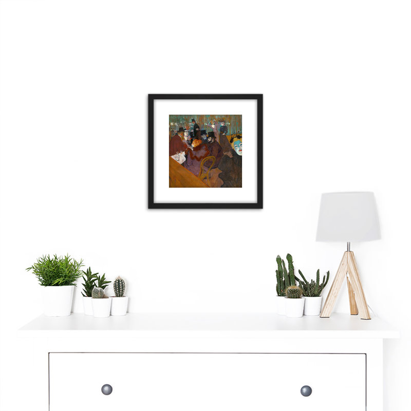 Toulouse-lautrec At Cabaret by Henri De Toulouse-Lautrec - Single Picture Frame Painting