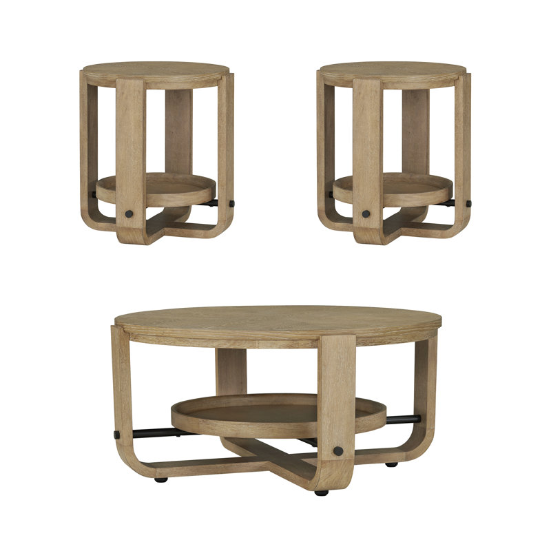 Ensemble de tables d'appoint 3 pièces Pula