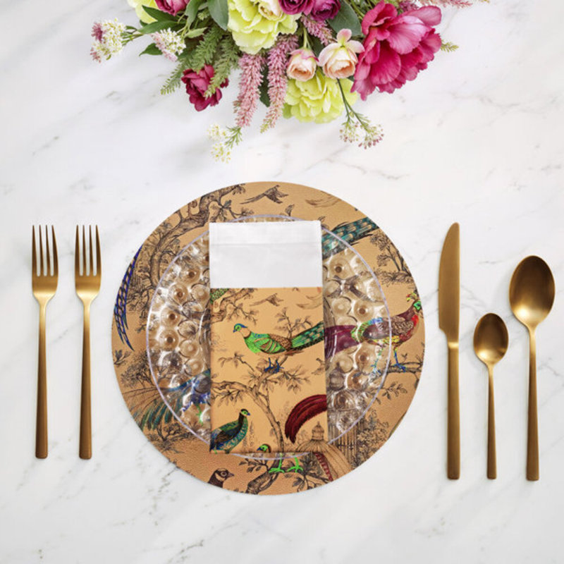 Cotton Blend Square Napkins, Mustard