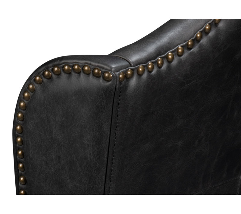 Leather Dining Chair, Black