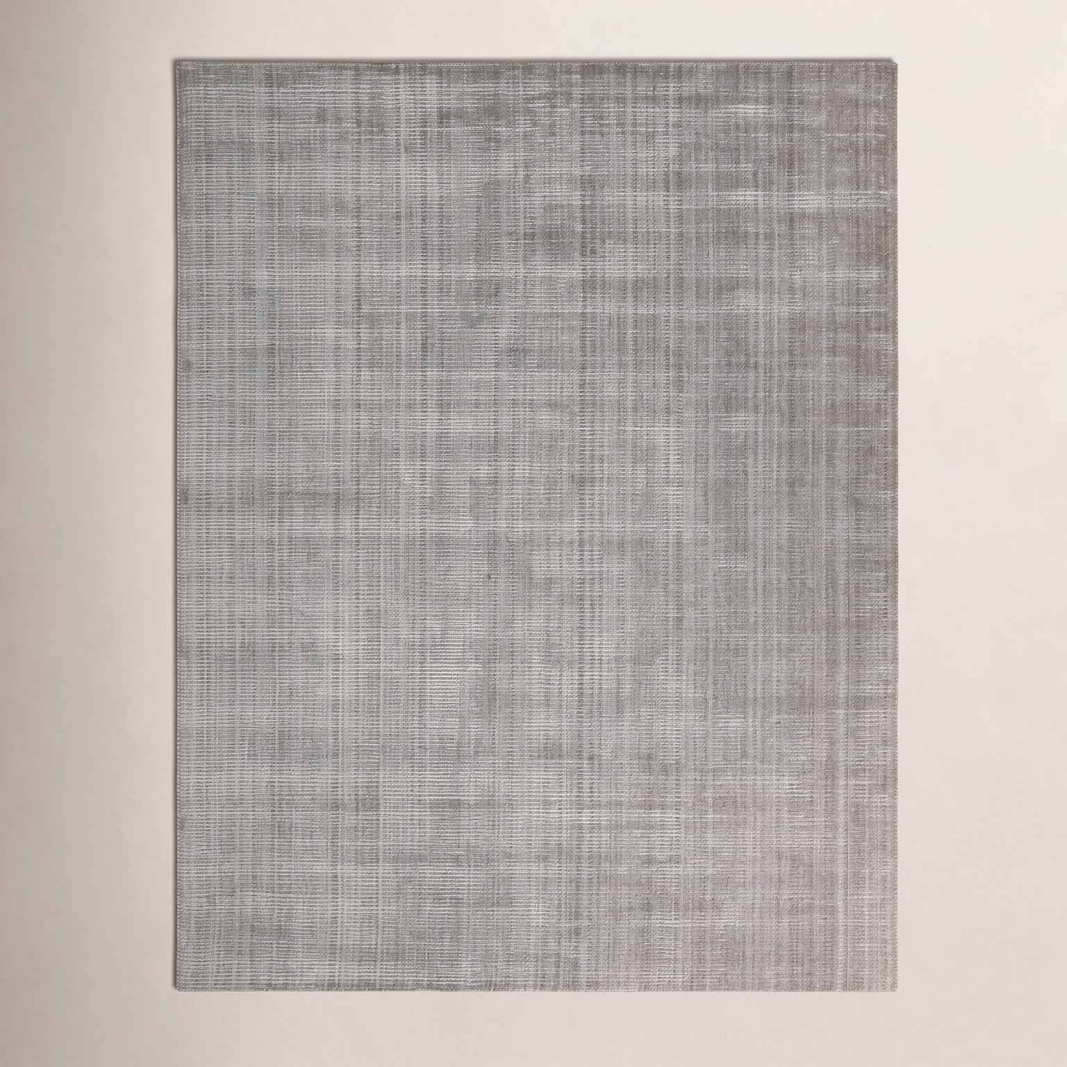 Elroy Taupe Hand-Woven Striped Rug, Rectangle 9' x 12'