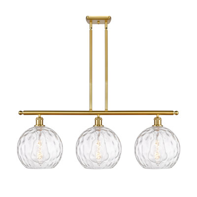 Luminaire suspendu linéaire à 3 lumières pour îlot de cuisine Cindi