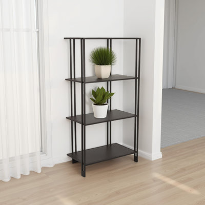 Bush Plant Display Stand, Modern 4 Tier Metal by Benjara