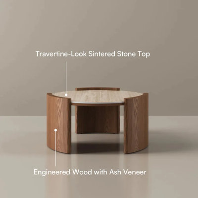 Round Sintered Stone Coffee Table