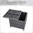 Outdoor Wicker Side Table Patio Coffee Table with Storage End Square Table-497609186