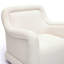 Chaise pivotante en chenille tressée crème Ruyle