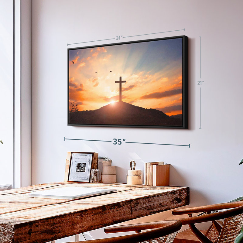 «Sunset Cross Wall Art», H 21 po x l 31 po