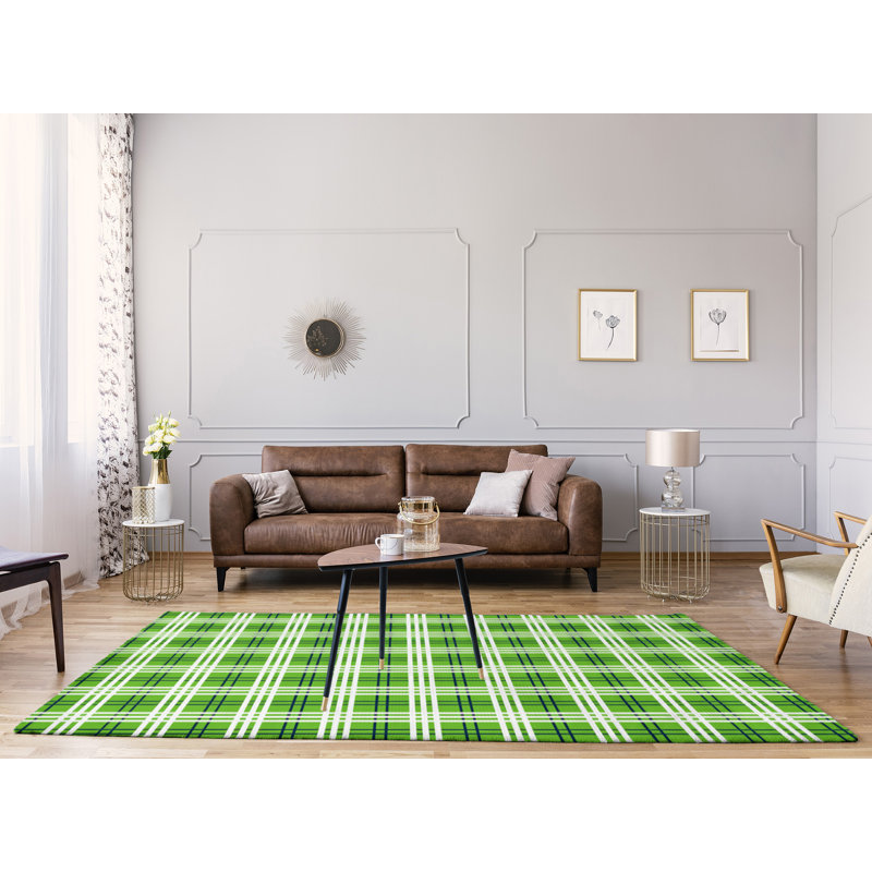 Plaid Indoor Rug, Rectangle 5' x 7'