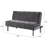 Karmac Grey and Chrome Tufted Adjustable Sofa
