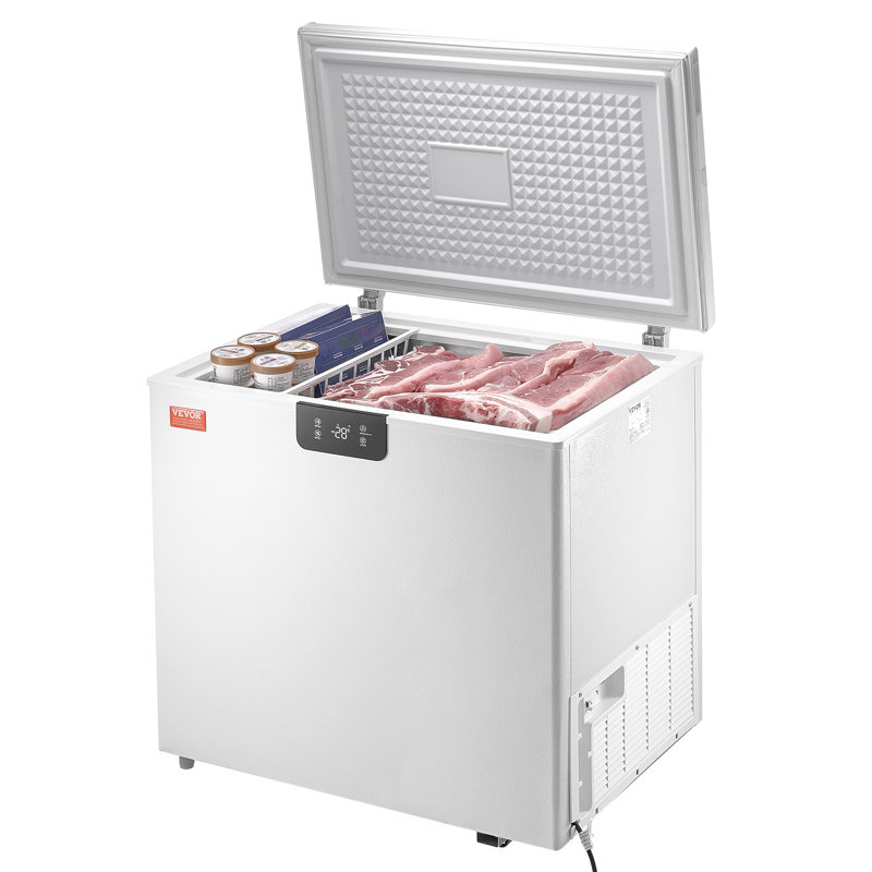 White 5.4 Cubic Feet Commercial Chest Freezer with Adjustable Temperature