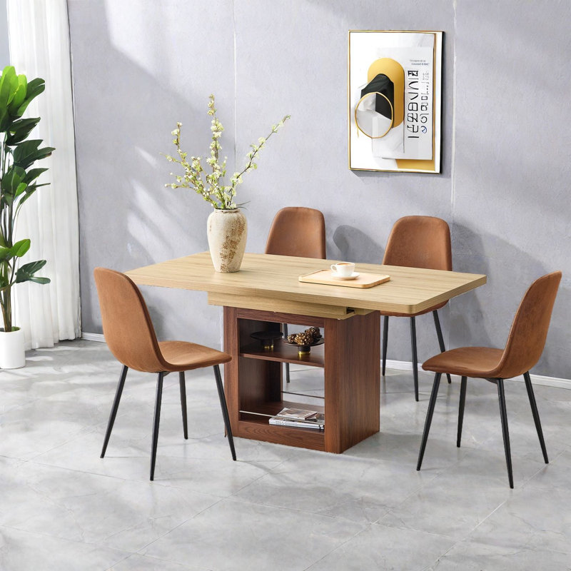 Ensembles de table de salle à manger extensible (doit inclure à la fois la table et la chaise) avec rangement