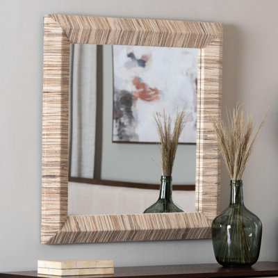 Biren Bali & Pari Adino Bohemian Woven Natural Grasscloth Accent Mirror