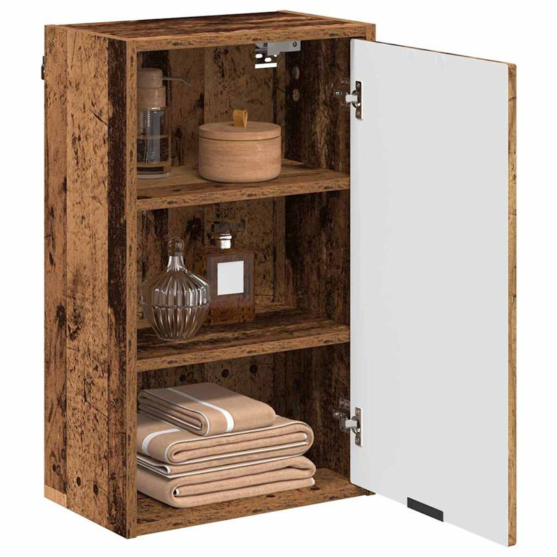 Wall Mounted Required Bathroom Cabinet, Old Wood
