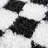 Atiray Shag Checkered Modern Black / White Area Rug-379936871