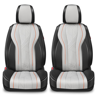 Touring Series Front Seat Covers With Airbag Compatible, Reserved Opening Holes For Headrest, Universal For Cars