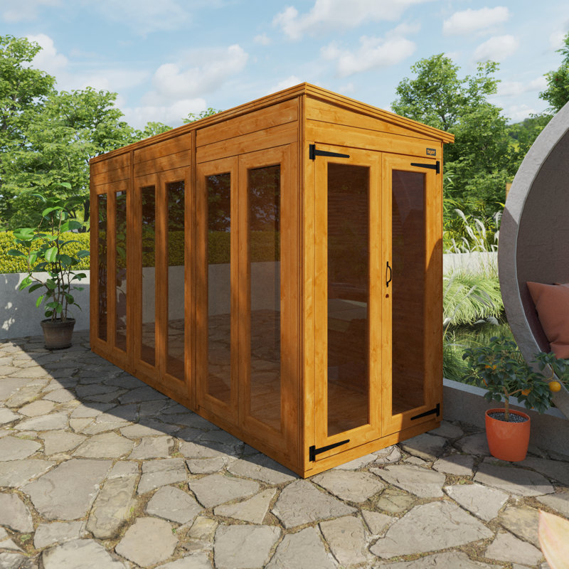 12x4w TigerFlex Shiplap Pent Full Pane Summerhouse
