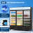 Triple Glass Door Commercial Fridge with Illuminated Display, 1538L Storage for Food and Drinks, 115V 650W-127283185-127283186