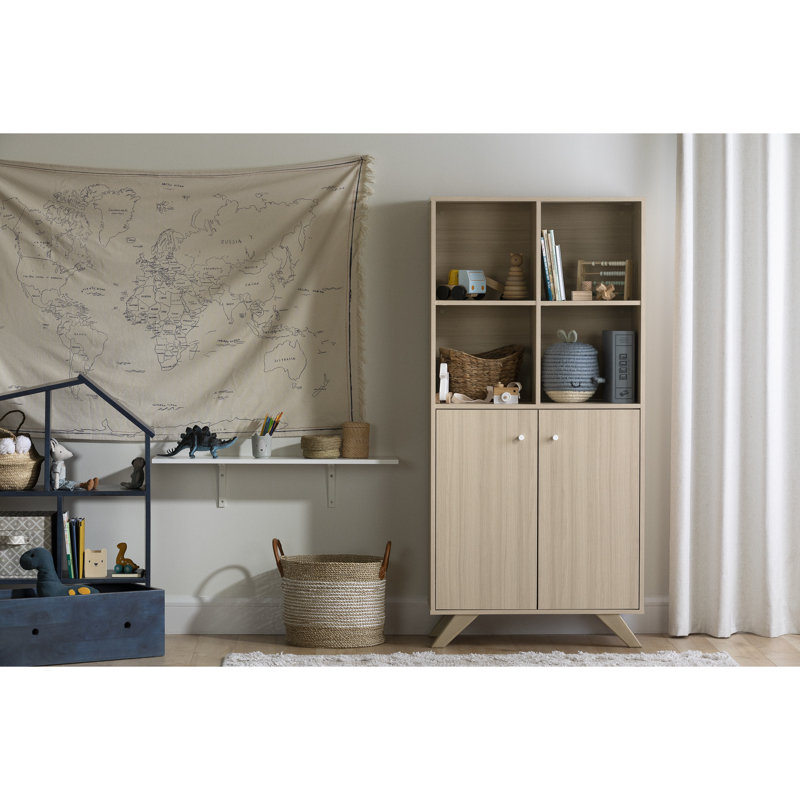 White Adjustable Shelving Scandinavian Storage Unit