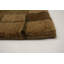 Tapis en laine noué à la main à motif géométrique olive / brun Altarriba-368945503