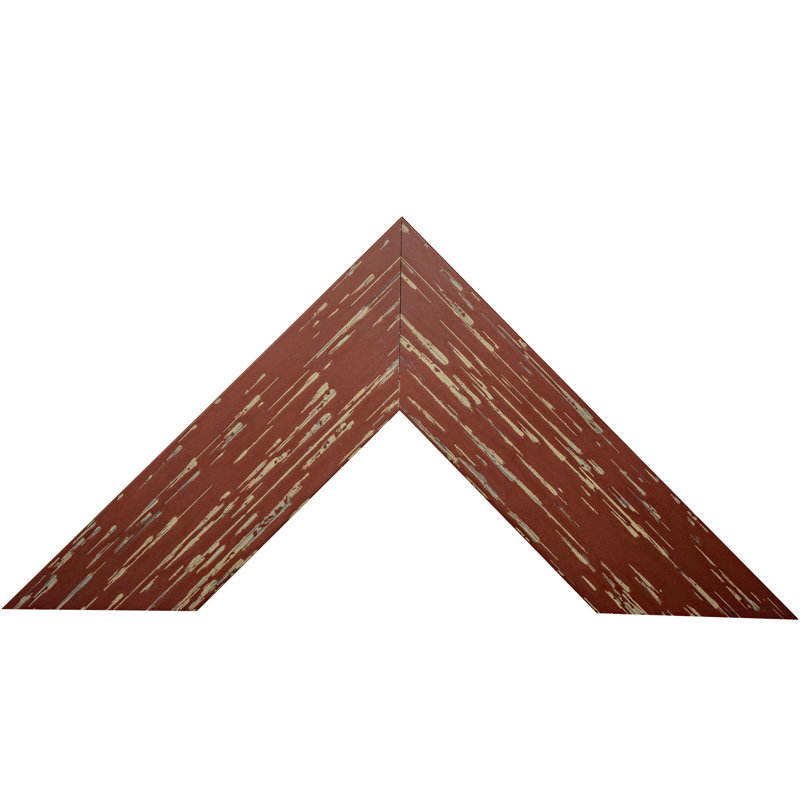 Hensel Solid Wood Flat Mirror, Brick Red, 34.5" x 47"