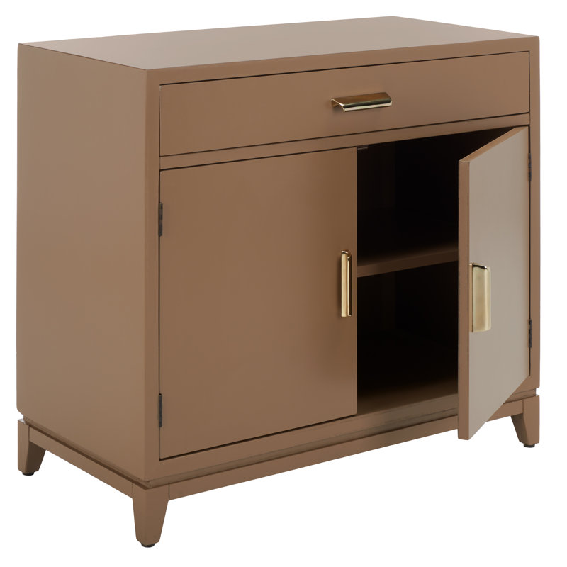 Albanie Solid Wood Accent Cabinet, Taupe
