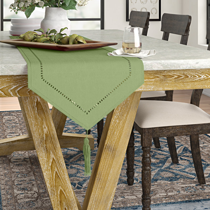 Chemin de table Ahmyla, L 90 po x l 16 po, Vert