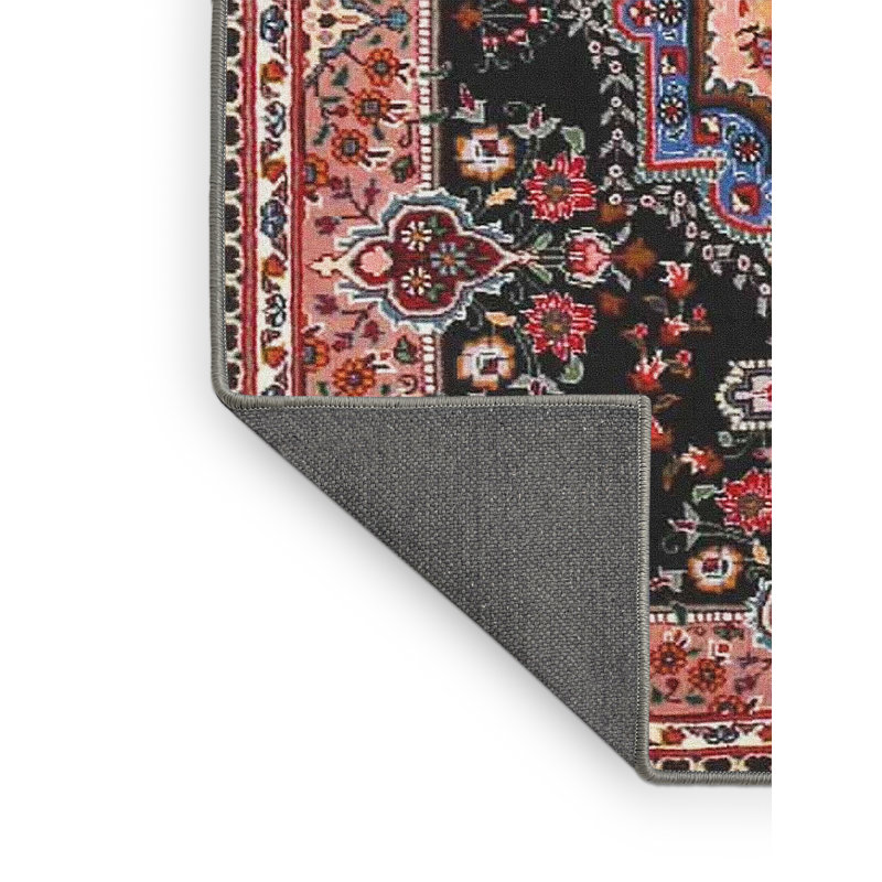 Tapis oriental noir / rouge, Rectangle 4 pi x 6 pi