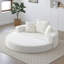 67L x 67W x 14.6H Inches Corduroy 1 Piece Beige Sofa