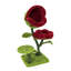 Arbre à chat moderne en forme de rose H 51,97 po avec lits de fleurs en peluche, maisonnette avec perchoir à feuilles stable et poteaux à griffes en sisal Structure multi-niveaux pour grimper et jouer