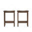 Tabouret de bar d'extérieur à hauteur de comptoir en bois d'acacia, ensemble de 2, finition brun acajou