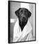 "Black Lab", art mural noir et blanc par The Creative Bunch Studio, reproduction d'art sur toile encadrée-577451664