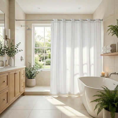 Regency Stripe Hook 'N' Hang Shower Curtain